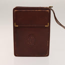 CARTIER Must Line Bag Leather 4Set Bordeaux Auth 141370-14