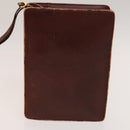 CARTIER Must Line Bag Leather 4Set Bordeaux Auth 141370-15