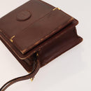 CARTIER Must Line Bag Leather 4Set Bordeaux Auth 141370-16