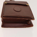 CARTIER Must Line Bag Leather 4Set Bordeaux Auth 141370-17