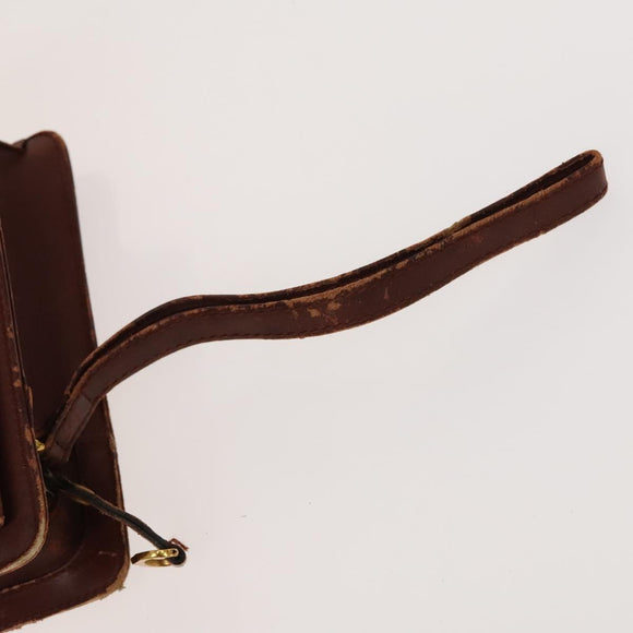 CARTIER Must Line Bag Leather 4Set Bordeaux Auth 141370