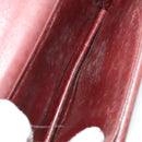 CARTIER Must Line Bag Leather 4Set Bordeaux Auth 141370-25