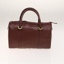 CARTIER Must Line Bag Leather 4Set Bordeaux Auth 141370-3