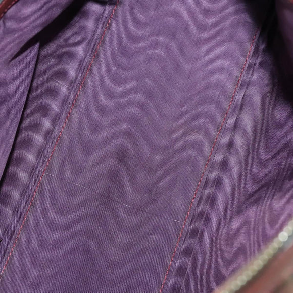 CARTIER Must Line Bag Leather 4Set Bordeaux Auth 141370