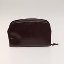 CARTIER Must Line Bag Leather 4Set Bordeaux Auth 141370-9