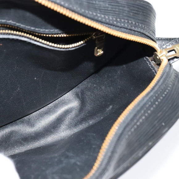 LOUIS VUITTON Epi Jeune Fille MM Shoulder Bag Black M52152 LV Auth 141387