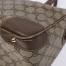 GUCCI GG Supreme Hand Bag PVC Beige Gold Auth 141390-14