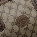 GUCCI GG Supreme Hand Bag PVC Beige Gold Auth 141390-17