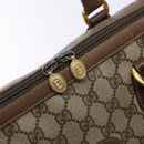 GUCCI GG Supreme Hand Bag PVC Beige Gold Auth 141390-10