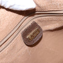 GUCCI GG Supreme Hand Bag PVC Beige Gold Auth 141390-18