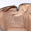 GUCCI GG Supreme Hand Bag PVC Beige Gold Auth 141390-20