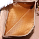 GUCCI GG Supreme Hand Bag PVC Beige Gold Auth 141390-21