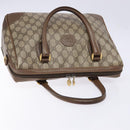 GUCCI GG Supreme Hand Bag PVC Beige Gold Auth 141390-6