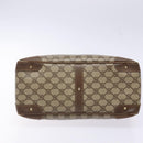 GUCCI GG Supreme Hand Bag PVC Beige Gold Auth 141390-5
