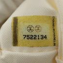CHANEL Bysy lijn Shopper Canvas Wit CC Auth 141391-12