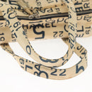 CHANEL Bysy line Tote Bag Canvas White CC Auth 141391-7