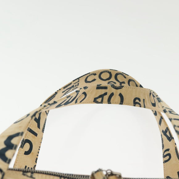 CHANEL Bysy line Tote Bag Canvas White CC Auth 141391