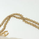 CHANEL Matelasse Chain Shoulder Bag Leather White Gold CC Auth 141392-14