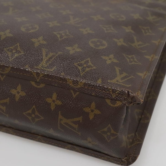 LOUIS VUITTON Monogram Sac Plat Hand Bag M51140 LV Auth 141393