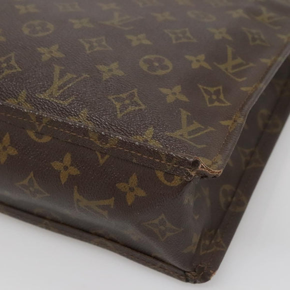 LOUIS VUITTON Monogram Sac Plat Hand Bag M51140 LV Auth 141393