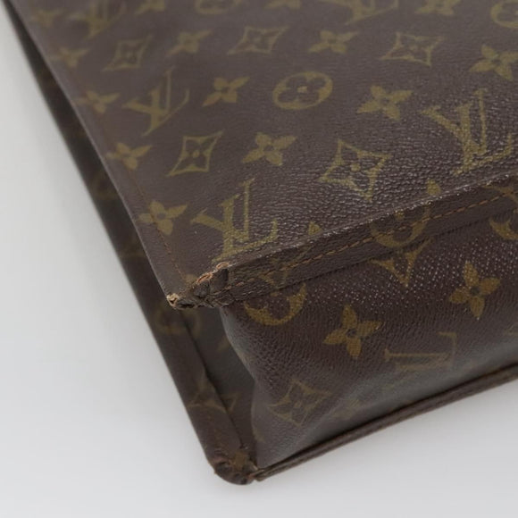 LOUIS VUITTON Monogram Sac Plat Hand Bag M51140 LV Auth 141393