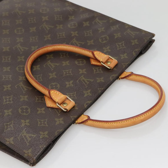 LOUIS VUITTON Monogram Sac Plat Hand Bag M51140 LV Auth 141393