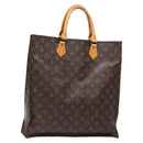 LOUIS VUITTON Monogram Sac Plat Hand Bag M51140 LV Auth 141396-1