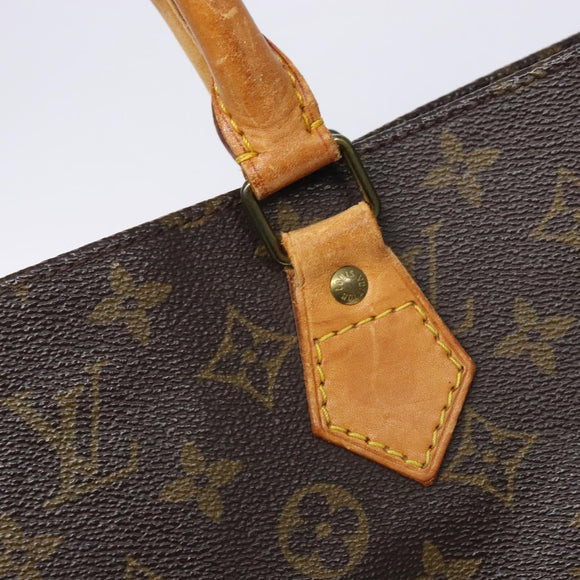 LOUIS VUITTON Monogram Sac Plat Hand Bag M51140 LV Auth 141396