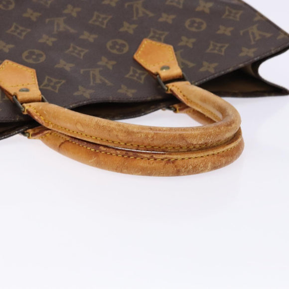 LOUIS VUITTON Monogram Sac Plat Hand Bag M51140 LV Auth 141396