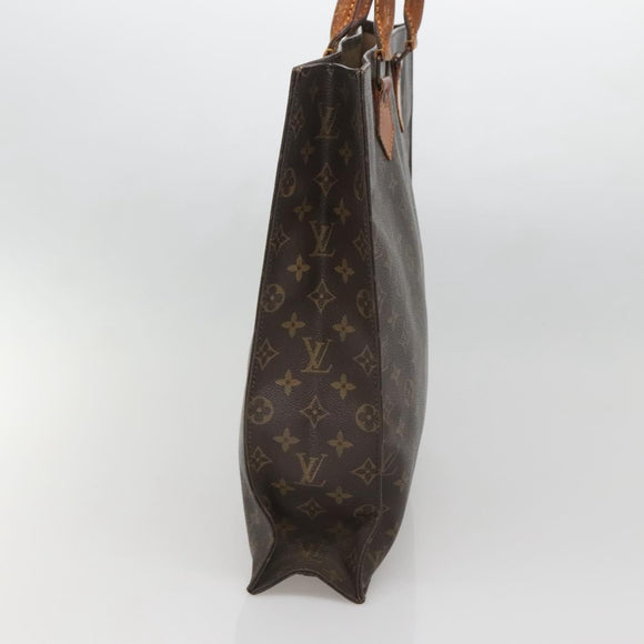 LOUIS VUITTON Monogram Sac Plat Hand Bag M51140 LV Auth 141397