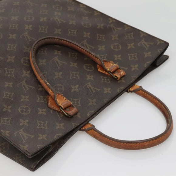 LOUIS VUITTON Monogram Sac Plat Hand Bag M51140 LV Auth 141397