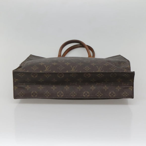 LOUIS VUITTON Monogram Sac Plat Hand Bag M51140 LV Auth 141397