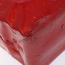 LOUIS VUITTON Monogram Vernis Reade MM Hand Bag Red Rouge M91086 LV Auth 141401-14