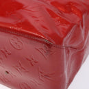 LOUIS VUITTON Monogram Vernis Reade MM Hand Bag Red Rouge M91086 LV Auth 141401-15