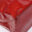 LOUIS VUITTON Monogram Vernis Reade MM Hand Bag Red Rouge M91086 LV Auth 141401-16