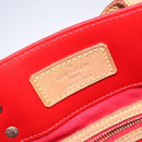 LOUIS VUITTON Monogram Vernis Reade MM Hand Bag Red Rouge M91086 LV Auth 141401-18