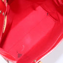 LOUIS VUITTON Monogram Vernis Reade MM Hand Bag Red Rouge M91086 LV Auth 141401-11