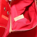LOUIS VUITTON Monogram Vernis Reade MM Hand Bag Red Rouge M91086 LV Auth 141401-12