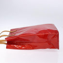 LOUIS VUITTON Monogram Vernis Reade MM Hand Bag Red Rouge M91086 LV Auth 141401-4