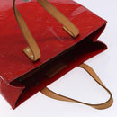 LOUIS VUITTON Monogram Vernis Reade MM Hand Bag Red Rouge M91086 LV Auth 141401-6