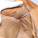 CELINE Macadam Canvas Shoulder Bag PVC Leather Brown Gold Auth 141402-18