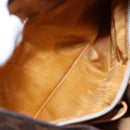 CELINE Macadam Canvas Shoulder Bag PVC Leather Brown Gold Auth 141402-20