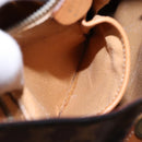 CELINE Macadam Canvas Shoulder Bag PVC Leather Brown Gold Auth 141402-21