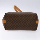 CELINE Macadam Canvas Shoulder Bag PVC Leather Brown Gold Auth 141402-9