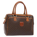 CELINE Macadam Canvas Hand Bag PVC Leather Brown Gold Auth 141403-1