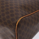 CELINE Macadam Canvas Hand Bag PVC Leather Brown Gold Auth 141403-9