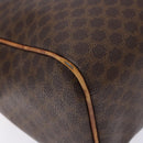 CELINE Macadam Canvas Hand Bag PVC Leather Brown Gold Auth 141403-14