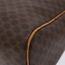 CELINE Macadam Canvas Hand Bag PVC Leather Brown Gold Auth 141403-15