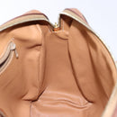 CELINE Macadam Canvas Hand Bag PVC Leather Brown Gold Auth 141403-20