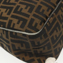 FENDI Zucca Canvas Shoulder Bag Black Brown gold Auth 141407-16